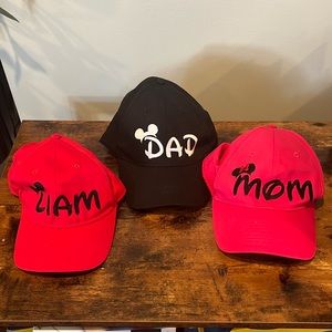 Disney Hats- Mom, Dad, Liam